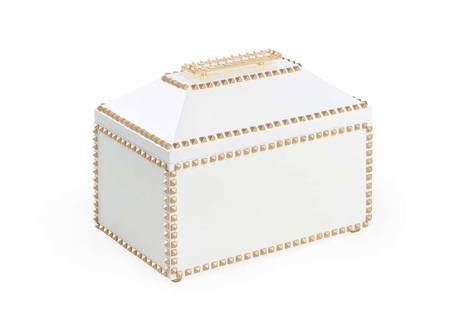 385257 Shayla Copas Chic Studded Box - White