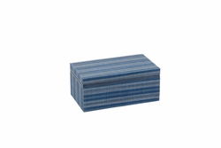 385263 Chelsea House 6in. Abaca On Wood Lexington Box - Royal with Blue/Cream Finish