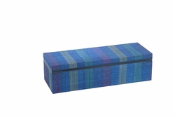 385264 Chelsea House 6in. Abaca/Wood Wadley Box - Multicolor with Blue/Green/Purple/Yellow Finish