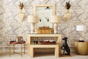 385265 Chelsea House 6in. Abaca On Wood Wadley Box - Amber with Cream Finish