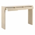 385286 Elizabeth Wicker 36in. Raffia On Wood Drop Zone Console with Cream Finish