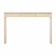 385286 Elizabeth Wicker 36in. Raffia On Wood Drop Zone Console with Cream Finish