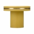 385294 Chelsea House 19in. Leather On Wood/Brass Edison Leather Coffee Table with Mustard/Hand Finished Finish