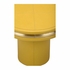 385294 Chelsea House 19in. Leather On Wood/Brass Edison Leather Coffee Table with Mustard/Hand Finished Finish