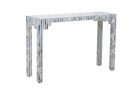 385295 Chelsea House Bone Inlay Console - Blue