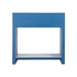 385296 Chelsea House 28.5in. Bone in Lay On Wood Bedside Table - Blue with Cream Finish