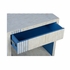 385296 Chelsea House 28.5in. Bone in Lay On Wood Bedside Table - Blue with Cream Finish