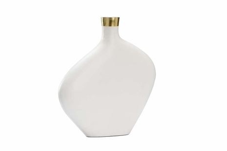 385325 Chelsea House Asymmetric Vase - White (Lg)