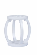 385338 Jamie Merida Lucite Garden Stool - White