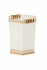 385367 Shayla Copas Oliver Wastebasket - White/Gold