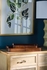 385479 Chelsea House 3in. Leather On Wood/Iron Gentleman Trays (S2) with Tan/Antique Brass Finish