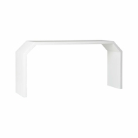 385618 Shayla Copas 33in. Wood Rhea Console with Glossy White Finish