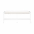 385676 Chelsea House 21.5in. Fabric Renee Acrylic Long Bench with Clear/Cream Finish