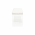 385676 Chelsea House 21.5in. Fabric Renee Acrylic Long Bench with Clear/Cream Finish