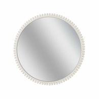 385690 Shayla Copas 36in. Wood Tacna Mirror with Cream/Clear/Plain Finish
