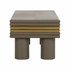 385694 Chelsea House 18in. Leather On Wood Coulter Leather Cocktail Table - Gray with Hand Finished Finish