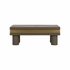 385694 Chelsea House 18in. Leather On Wood Coulter Leather Cocktail Table - Gray with Hand Finished Finish