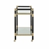 385705 Bill Cain Acrylic Bar Cart - Black/Brass