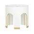 385718 Elizabeth Wicker Aqueduct End Table - White