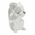 385749 Chelsea House 9.5in. Ceramic Squirrel Pitcher - White with White Glaze Finish