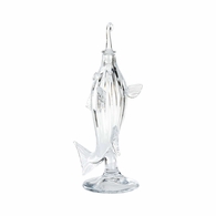 385771 Jamie Merida 17in. Glass Hand Blown Fish Decanter with Clear Finish