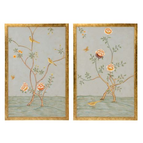 385783 Chelsea House Chinese Panels (Pr) - Gray