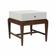 385813 Chelsea House Emery End Table - White