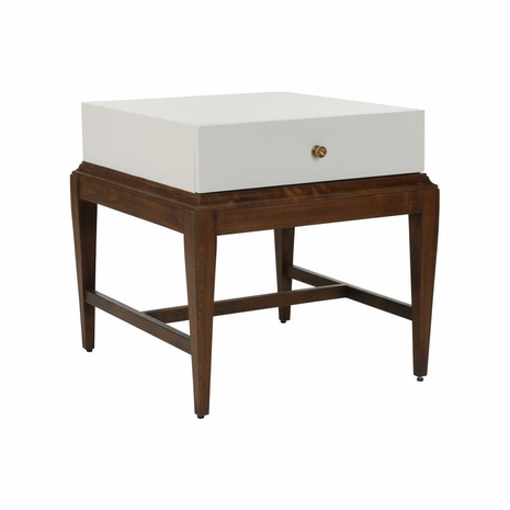 385813 Chelsea House Emery End Table - White