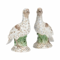 385829 Bill Cain 9.5in. Ceramic Terns (Pr) with Hand Painted Finish