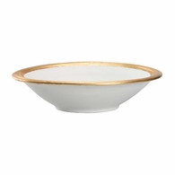 385842 Chelsea House 4.5in. Ceramic Terrazza Bowl with White Glaze/Gold Leaf Finish