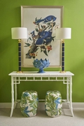385848 Chelsea House Leaf Vase - Blue