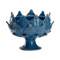 385848 Chelsea House Leaf Vase - Blue