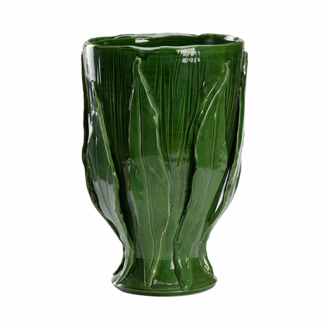 385850 Chelsea House Umbria Footed Vase - Green