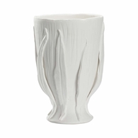 385851 Chelsea House Umbria Footed Vase - Ivory
