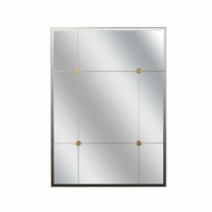 385877 Jamie Merida 58in. Wood Loire Mirror - Gold (Lg) with Antique Gold Leaf/Beveled Finish