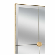 385877 Jamie Merida 58in. Wood Loire Mirror - Gold (Lg) with Antique Gold Leaf/Beveled Finish