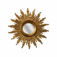 385941 Chelsea House 25in. Wood Sunbeam Mirror with Antique Gold/Clear Finish