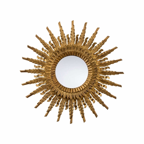 385943 Chelsea House 24in. Wood Lumiance Mirror with Antique Gold/Clear Finish
