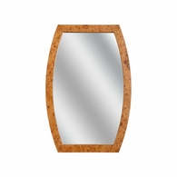 385987 Elizabeth Wicker 48in. Wood Hewett Mirror- Burlwood with Dark Burlwood/Clear/Plain Finish