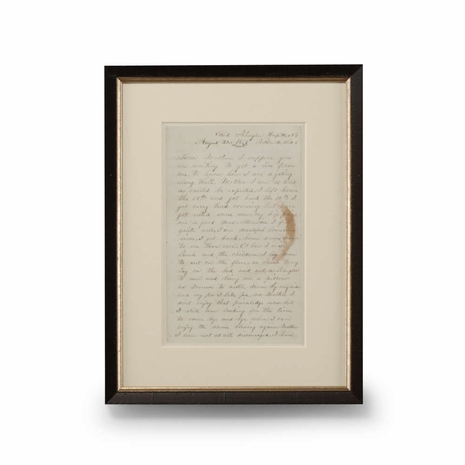 386256 Chelsea House Giclee Print Brown & Silver Wood Frame - 8 Ply Mat Antique Letter IV