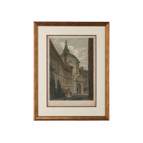 386504 Chelsea House Giclee Single Mat, Antiqued Gold Fillet, Antiqued Gold Frame Royal College Of Physicians
