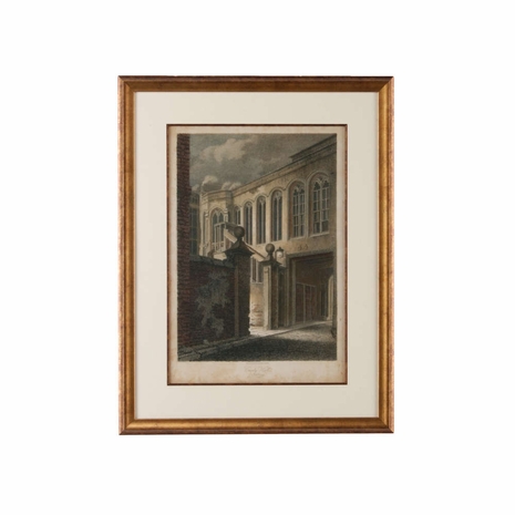 386506 Chelsea House Giclee Single Mat, Antiqued Gold Fillet, Antiqued Gold Frame Crosby Hall - London