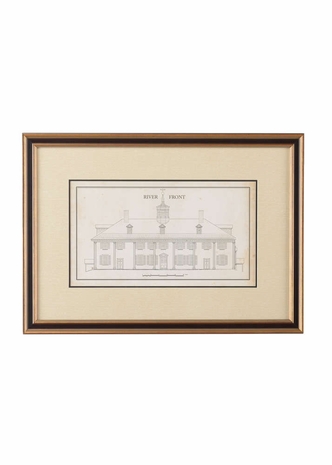386589 Chelsea House Giclee Mount Vernon Series Brown Measured Drawing East (River)