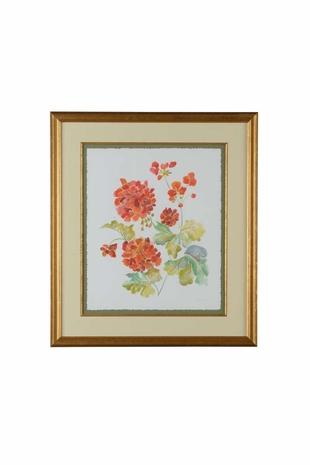 386728 Chelsea House Giclee Print - Double Mat Gold Filet - Gold Leaf Frame Cranebillis II