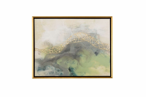 386900 Chelsea House Gold Leaf Embellished Canvas Gold Illusion I