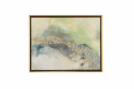 386901 Chelsea House Gold Leaf Embellished Canvas Gold Illusion II