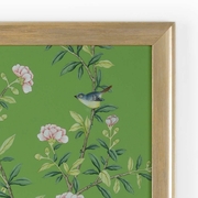 386953 Chelsea House 63.5in. Watercolor On Silk Regent Park in Green I with Framed with Glass Finish