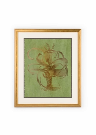 386990 Chelsea House Serigraph In Gold Ink Serigraph In Gold Ink Gold Foil Aloe I