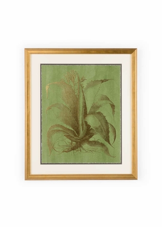 386991 Chelsea House Serigraph In Gold Ink Serigraph In Gold Ink Gold Foil Aloe II