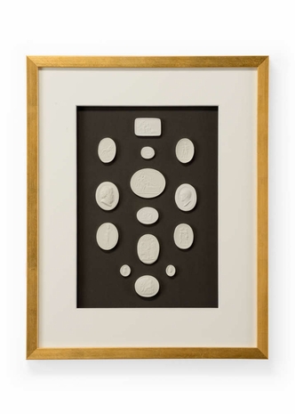 386992 Chelsea House 20in. Plaster Intaglios The Grand Tour Intaglios I with Gold Finish